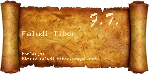 Faludi Tibor névjegykártya